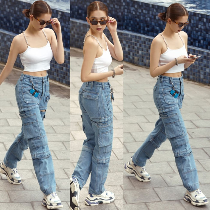 Sau BST giày cao gót bạc tỷ, Ngọc Trinh khoe cả trăm đôi sneakers