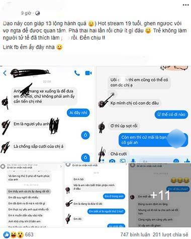 Tiểu tam 19 tuổi 2 lần bỏ thai còn ghen ngược lại vợ người ta