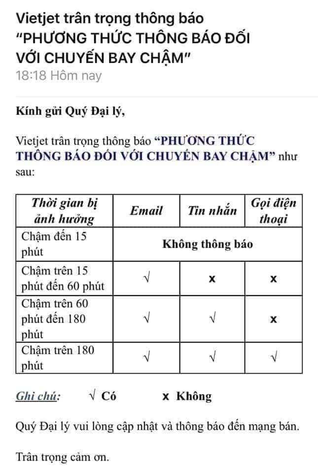 VietJet và JetStar thông cáo: Không nhắn tin nếu máy bay delay 1 tiếng