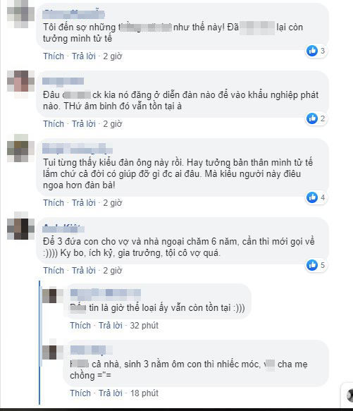 Vợ sinh ba thì đuổi về ngoại, lúc bố mẹ bị bệnh lại gọi về chăm