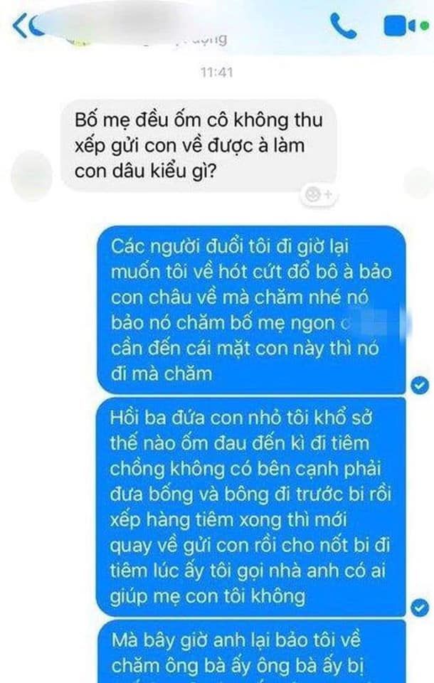 Vợ sinh ba thì đuổi về ngoại, lúc bố mẹ bị bệnh lại gọi về chăm
