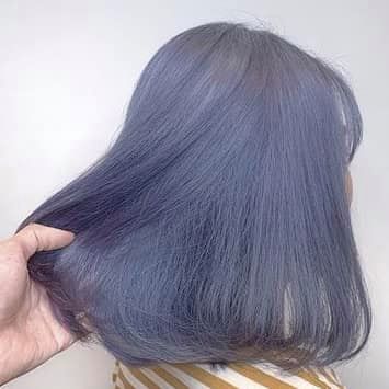 Top 86 về nhuộm tóc màu xanh tím than  damrieduvn