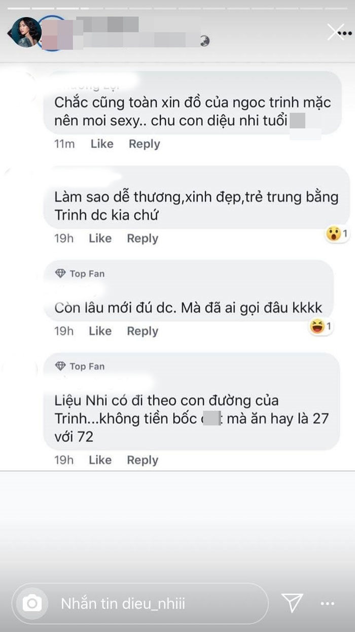 Bị antifan nói bám gót Ngọc Trinh, Diệu Nhi đáp trả gay gắt