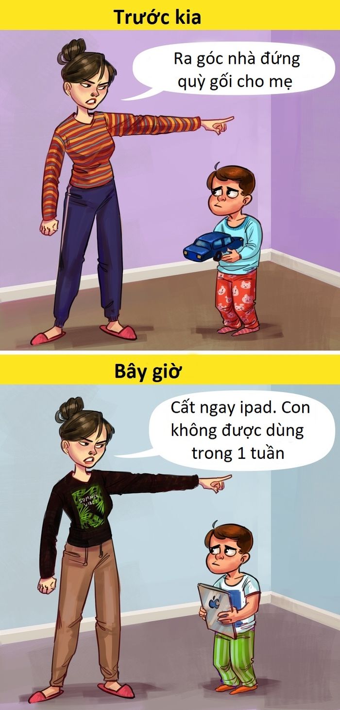 Bộ tranh: Sự thay đổi chóng mặt của cuộc sống giữa ngày ấy và bây giờ