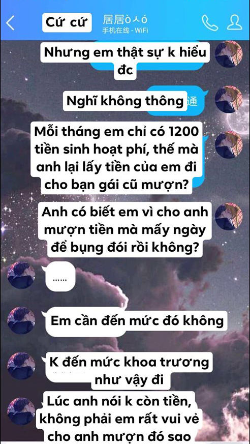 Đưa bạn trai tiền nhưng anh ta lại cho bạn gái cũ mượn