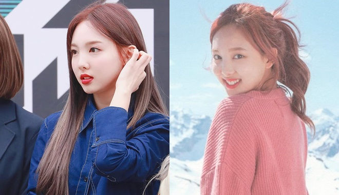 Nhan sắc idol Hàn thay đổi 180 độ khi xõa tóc và buộc tóc