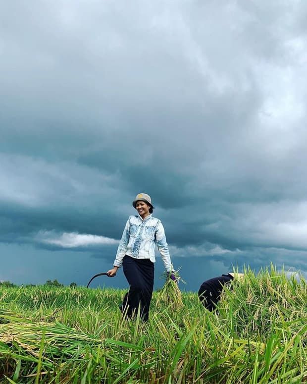 Rocker Nguyễn công khai bạn gái, H'Hen Niê bình dị gặt lúa ở quê nhà