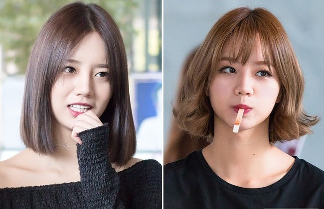 Sao Hàn để và không để tóc mái, nhan sắc khác nhau một trời một vực