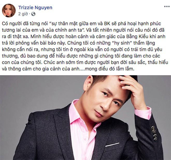 Bằng Kiều than sợ ế, vợ cũ liền chúc tìm được người bạn gái sâu sắc