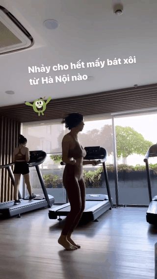 Châu Bùi bật mí Thích nhảy dây hơn chạy vì chân, bụng bé nhanh