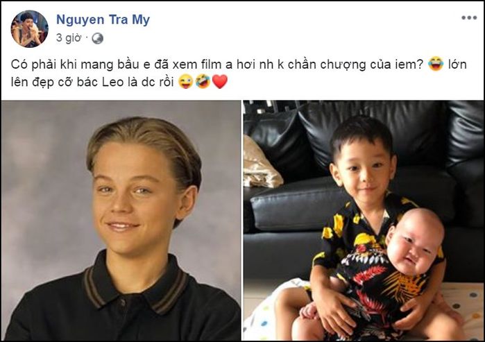 Con trai lớn của Trà My Idol được khen giống Leonardo DiCaprio