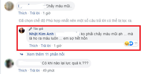 Giữa ồn ào với chồng cũ, Nhật Kim Anh khiến fan lo lắng khi ho ra máu