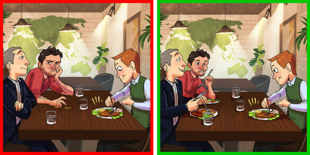 Cách dùng dao nĩa, gói đồ mang về...9 quy tắc ngầm khi đi ăn nhà hàng