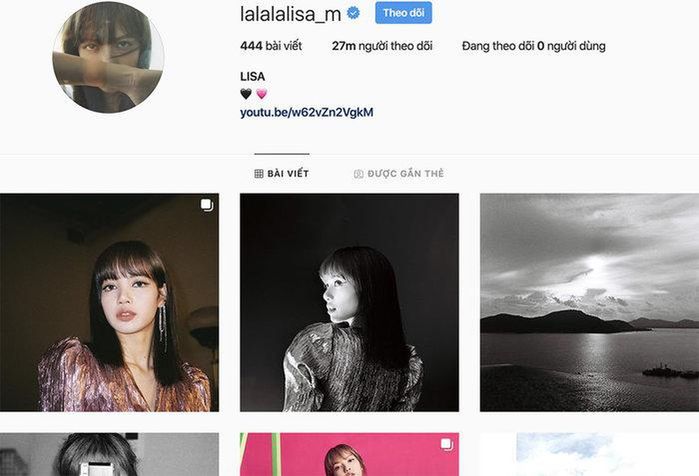 Lisa (Black Pink) chứng minh độ hot của mình bằng lượt follow khủng