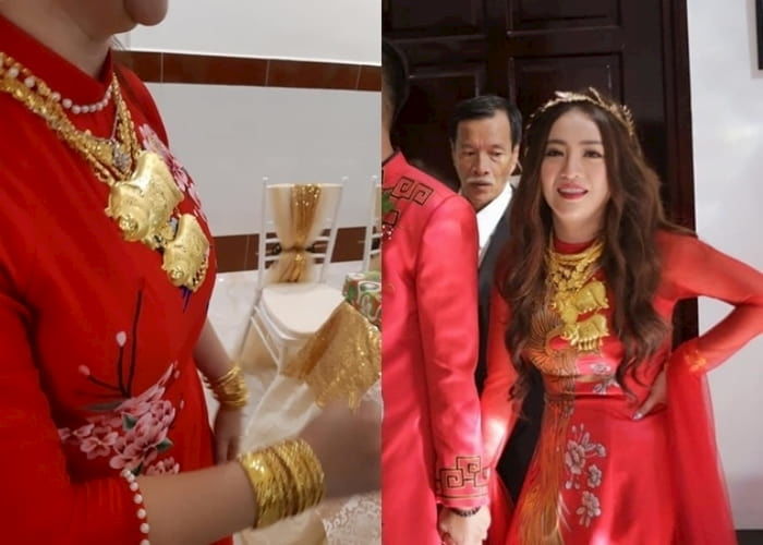 “Loá mắt” với sính lễ ngập vàng của mỹ nhân Việt trong ngày trọng đại