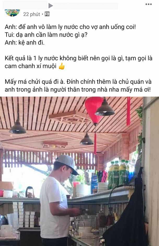Ngưỡng mộ hình ảnh Trường Giang pha nước chanh xí muội cho Nhã Phương