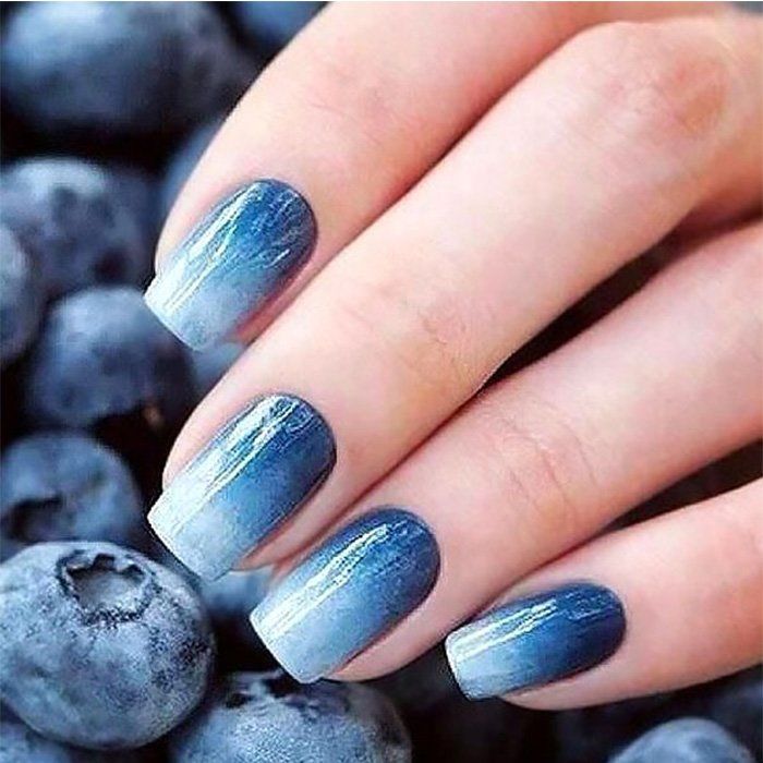 Mẫu nail đẹp 2020: Ombre xanh cực nịnh mắt, gam màu xanh đỏ chuẩn Noel