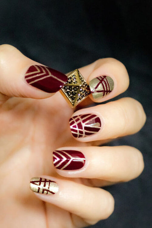 Mẫu nail đẹp 2020: Ombre xanh cực nịnh mắt, gam màu xanh đỏ chuẩn Noel