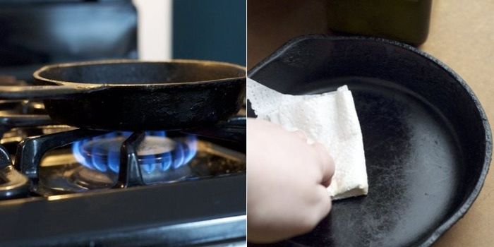 Với dấm, muối, dầu ăn... hô biến chảo thường thành chảo chống dính