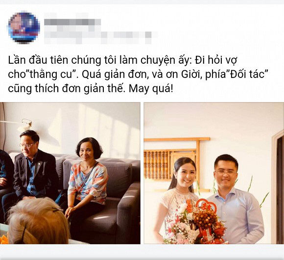Dân tình xôn xao trước tin hoa hậu Ngọc Hân bí mật làm lễ dạm ngõ