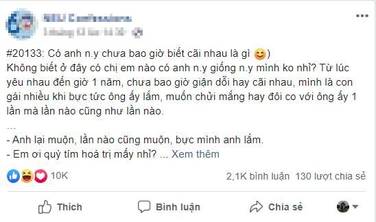 Quen nhau hơn 1 năm, cô gái bức xúc vì bạn trai không chịu cãi nhau