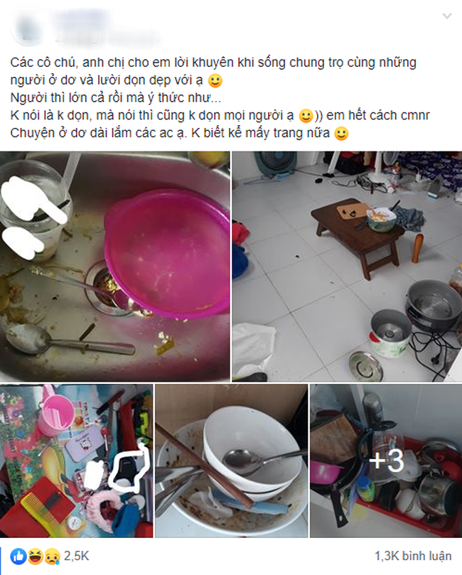 Con gái ở bẩn: Nhà cửa lộn xộn, chén bát để bốc mùi không chịu rửa
