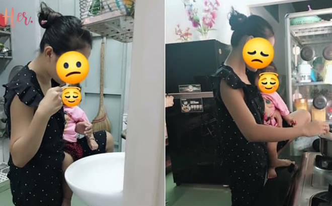 Cận Tết, một mình vợ còng lưng giữ con, dọn nhà, chồng nhậu liên miên