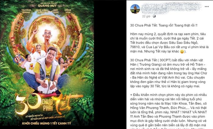 30 Chưa Phải Tết vừa ra mắt đã nhận nhiều khen chê trái chiều