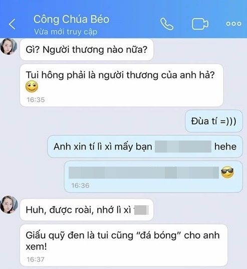 Duy Mạnh giờ phải xin tiền công chúa béo để tiêu Tết