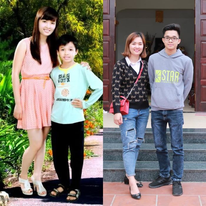Hội các bà chị gái chia sẻ hình ảnh em trai lớn vượt bậc sau nhiều năm