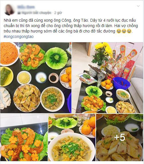Khoảnh khắc ngày ông Táo về trời: Khoe mâm cơm cúng, thả cá văn minh