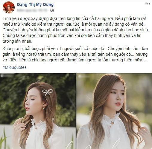 Midu khẳng định tình yêu cần được xây dựng dựa trên lòng tin