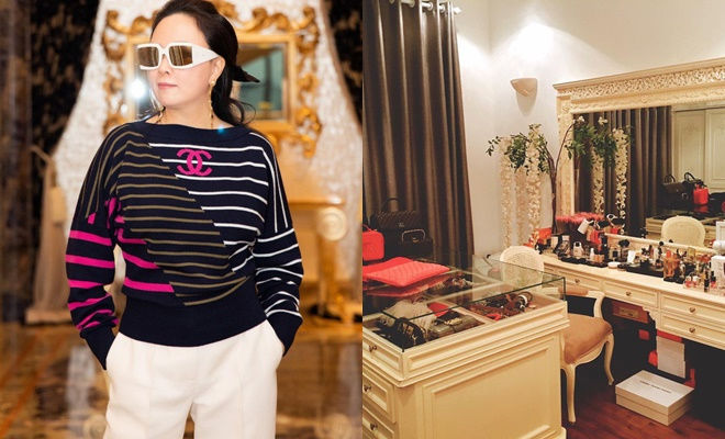 Phòng để đồ hàng hiệu của sao Việt: Phạm Hương, Huyền Baby hoành tráng