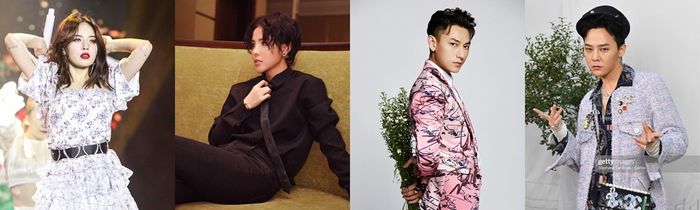 
HyunA - Vũ Cát Tường và Isaac - G-Dragon là những cặp sao cùng tuổi của showbiz Việt - Hàn. (Ảnh: Instagram).