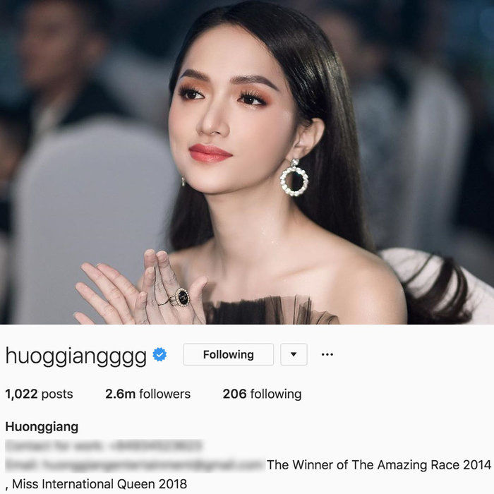 Hoa hậu Việt có tài khoản Instagram hot nhất: Hương Giang dẫn đầu