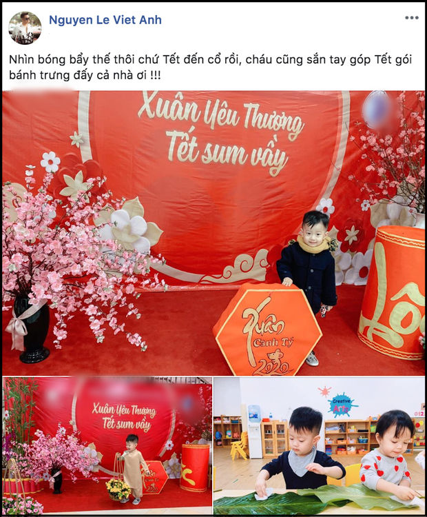 Việt Anh và vợ cũ bất ngờ tái hợp đưa con trai đi dự hội ở trường