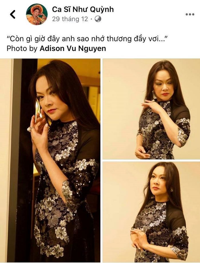 Như Quỳnh thướt tha trong áo dài, đăng status thả thính trẻ trung