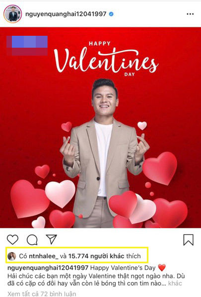 Nghi vấn Quang Hải, Nhật Lê quay lại: Cùng than cô đơn ngày Valentine