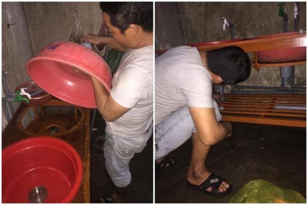Ông chồng của năm: Không muốn vợ đau lưng đã tự chế ra bồn rửa bát