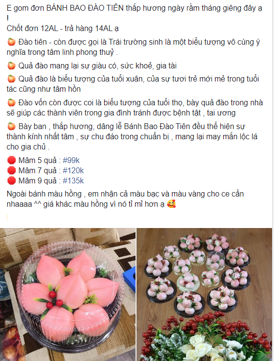 Cơn sốt bánh bao đào tiên ngày Rằm tháng Giêng