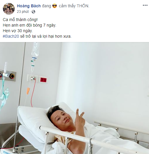 Hoàng Bách triệt sản thành công, hẹn vợ 30 ngày nữa sẽ tái xuất