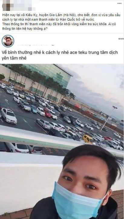 Nam thanh niên trốn cách ly, mạnh miệng Chả bị gì dù ở Daegu trở về