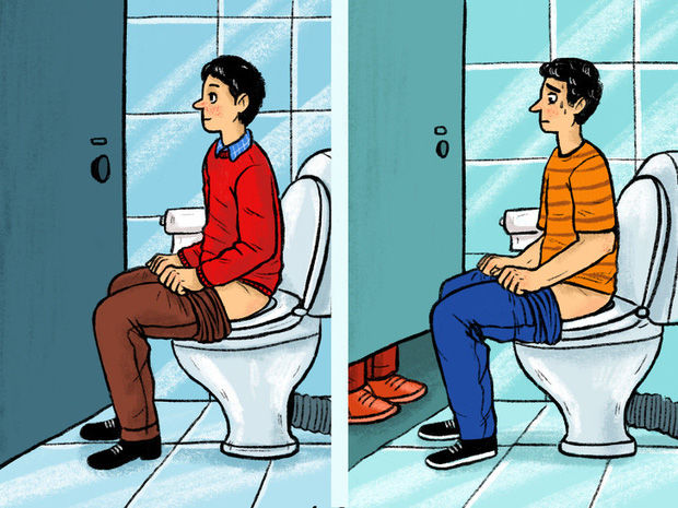 Kẽ hở dưới ở cửa toilet công cộng: Tưởng vô ý nhưng vô cùng hữu ích