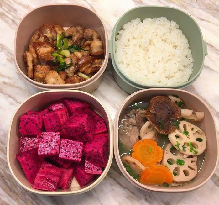 Mẹ bỉm sữa chuẩn bị cơm cho chồng: đa dạng món, trình bày đẹp mắt