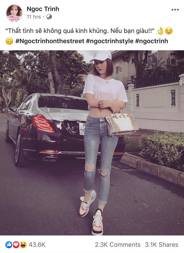 Ngọc Trinh khiến dân tình bàn tán: “Kẻ có tiền chưa chắc đã hào phóng