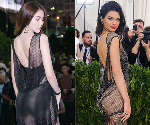 Ngọc Trinh liên tục bị CĐM soi bằng chứng bắt chước Kendall Jenner