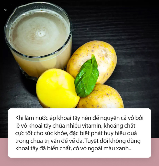 Hội Đông y: Nước ép khoai tây ngăn ngừa lão hóa da và giảm đau dạ dày