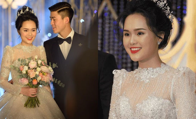 Vợ Duy Mạnh đính đá lên mắt, đi đầu xu hướng makeup cô dâu 2020