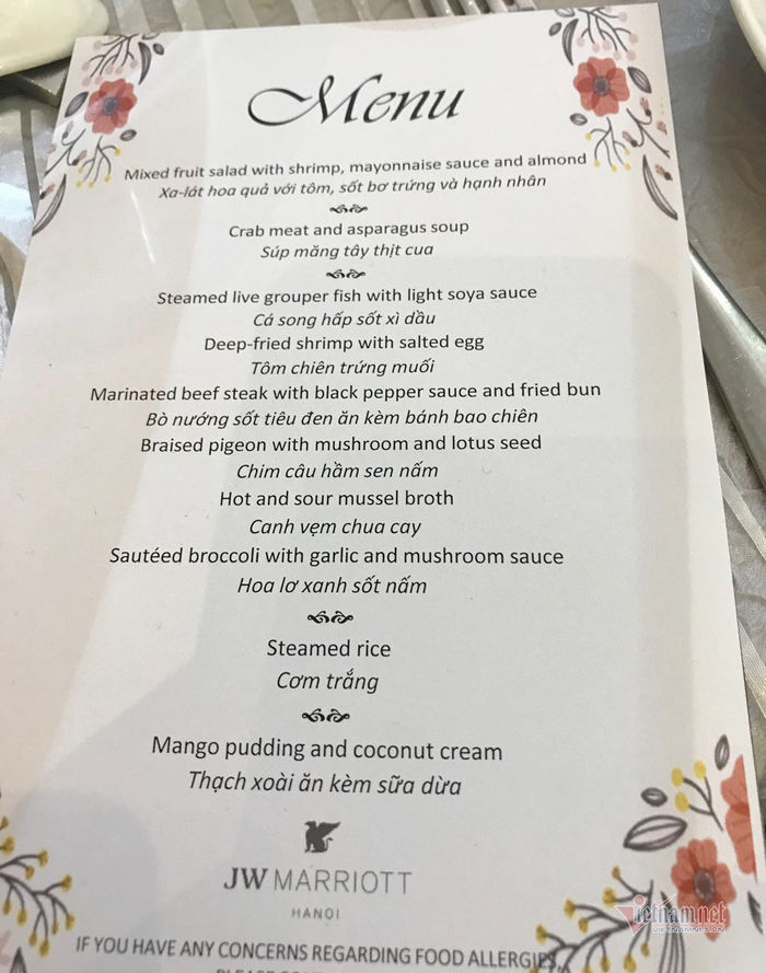 Thực đơn 9 món tại đám cưới Duy Mạnh: Không uổng bàn tiệc hơn 10 triệu