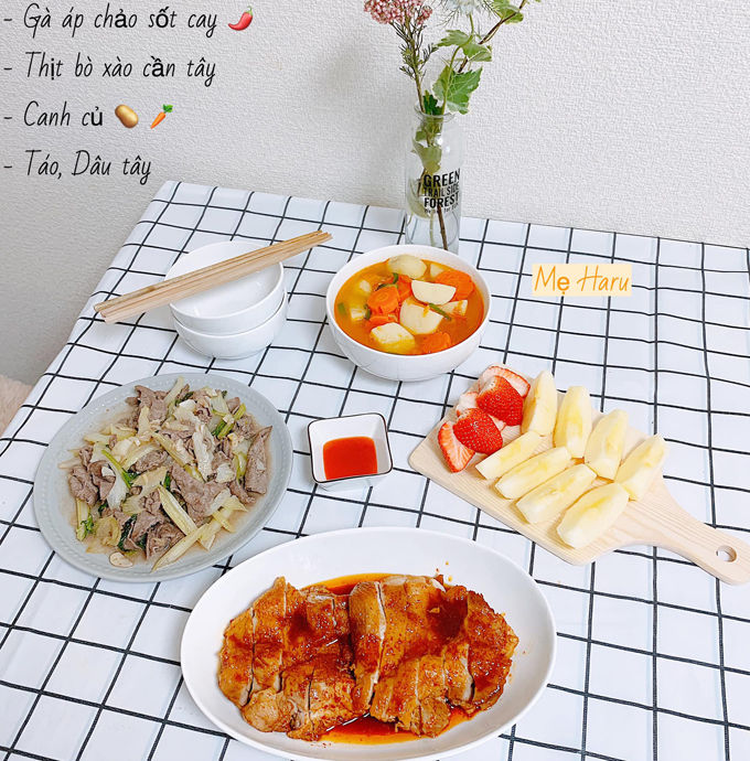 Thực đơn cơm nhà siêu ngon lại đa dạng các món của mẹ Việt ở Nhật